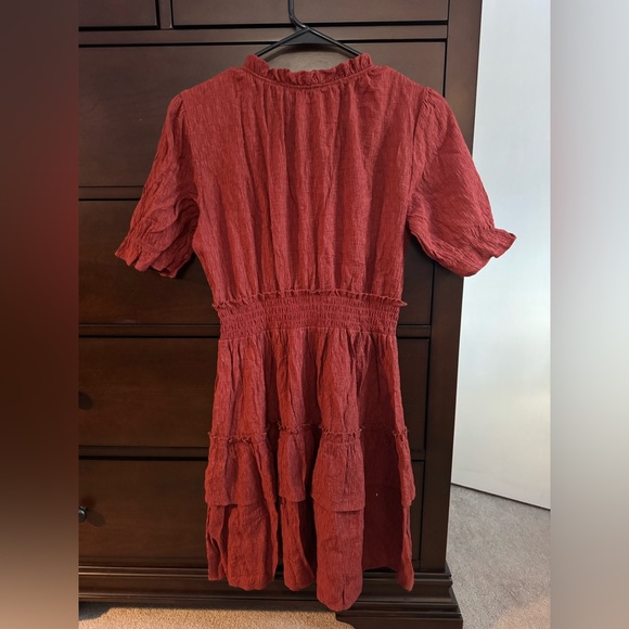 Copper Ruffled Dress - Picture 3 of 3